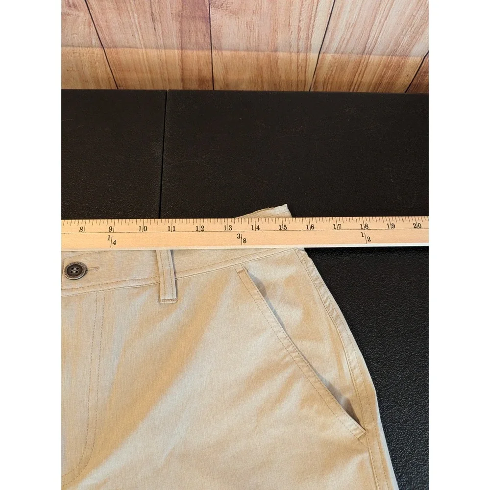 COOLKEEP Mens Khaki Stretch Performance Flat Front Shorts Size‎ 30